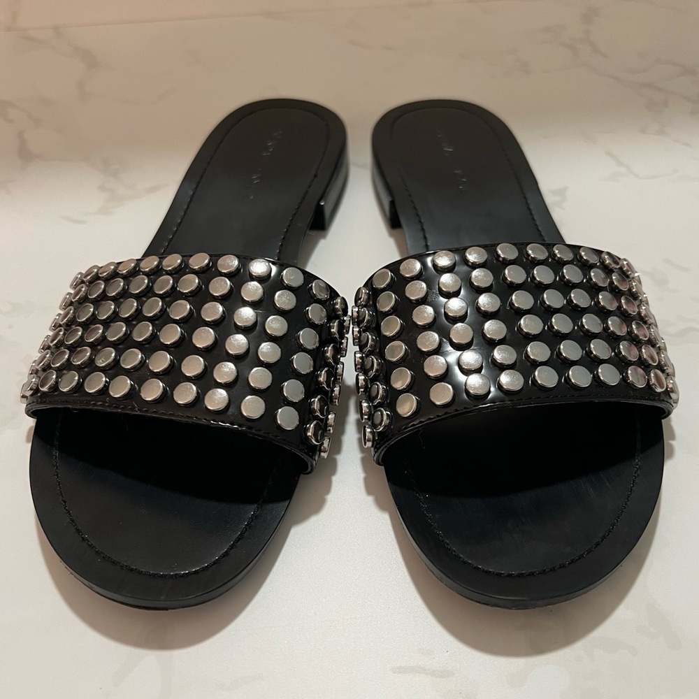 Like New Kendall + Kylie Studded Black Sandals - Picture 2 of 15